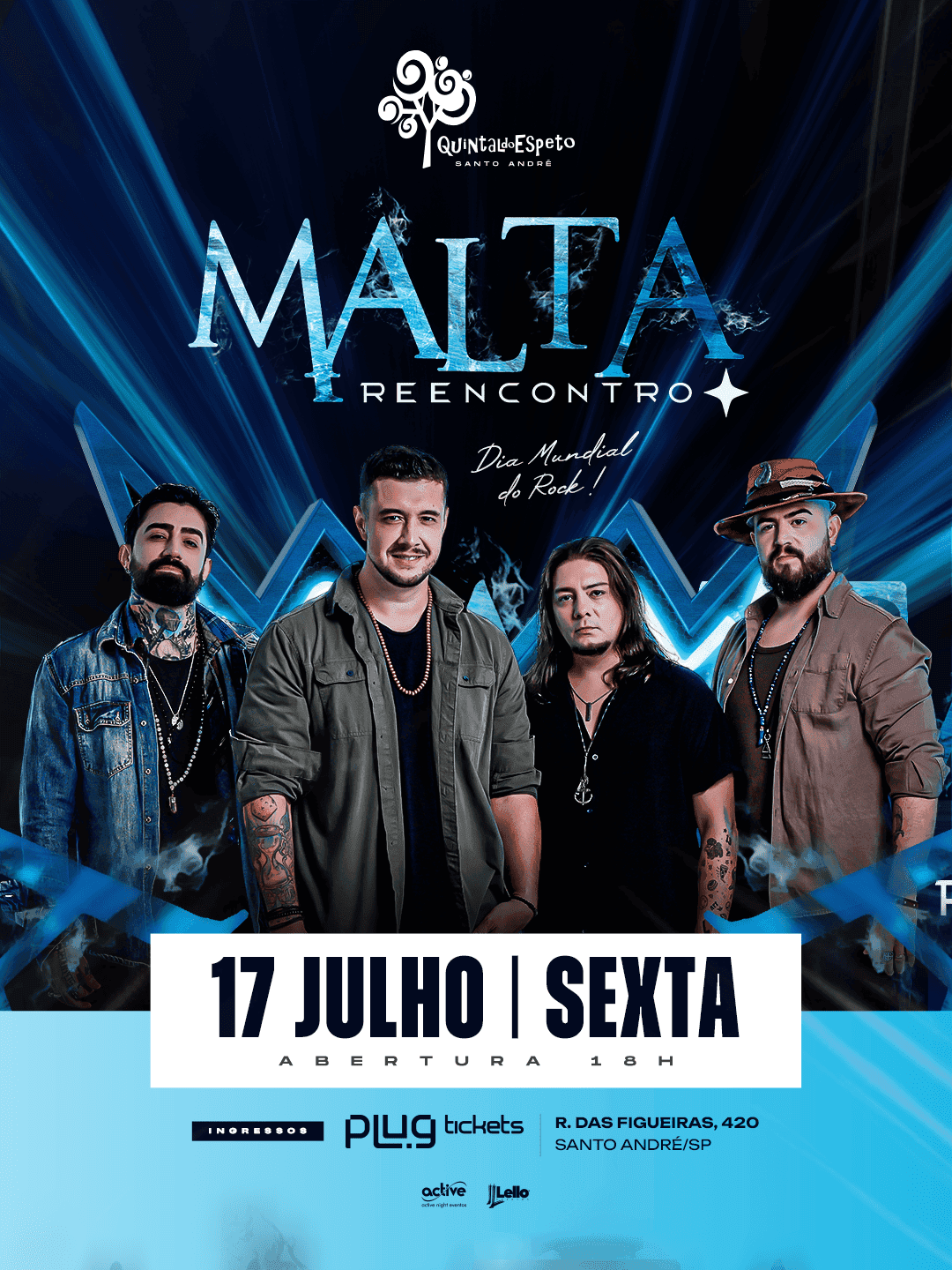 Malta  - Turnê Reencontro no Dia Mundial do Rock - Quintal do Espeto Santo André