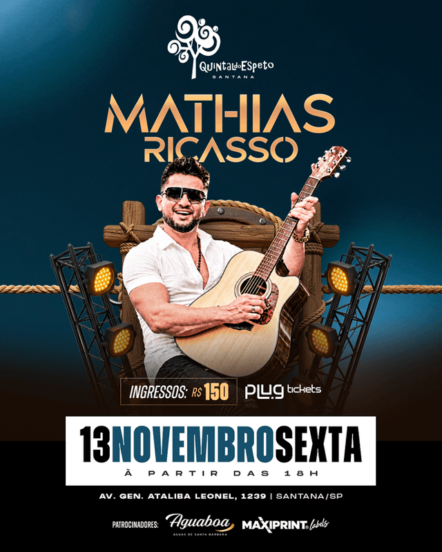 Mathias Ricasso no Quintal do Espeto Santana